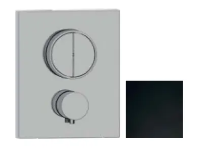SB Push Square Beépített termosztátos csaptelep nyomógombos átváltóval és térfogat-szabályozóval matt fekete 1208955126