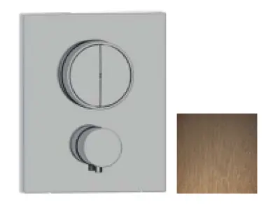 SB Push Square Beépített termosztát csaptelep nyomógombos átváltóval és térfogat-szabályozóval PVD réz 1208955128
