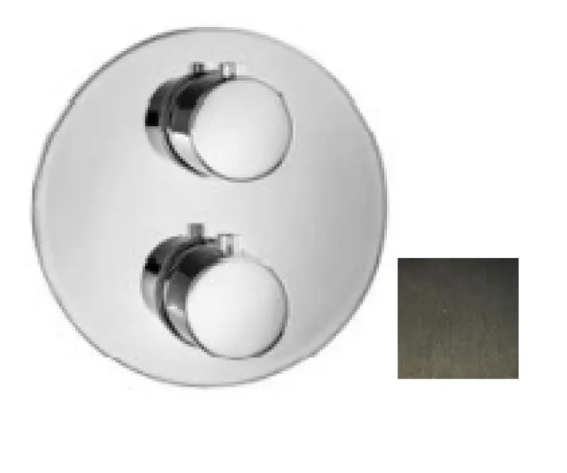 SB Universale Round Inbouw termosztátos csaptelep 2 kimenettel PVD gun metal 1208955168