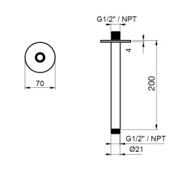 SB Round 316 mennyezeti zuhanykar kerek 20cm PVD arany 1208955310