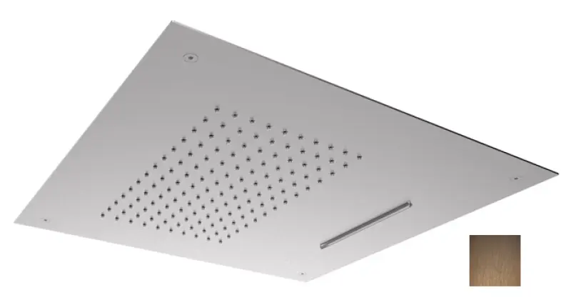 SB Square 316 Beépített esőzuhany vízeséssel 50x50cm mennyezeti zuhanyfej PVD réz 1208955318