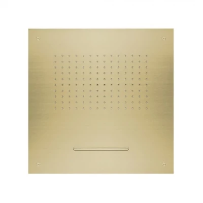 SB Square 316 Esőzuhany beépített vízeséssel 50x50cm mennyezeti zuhanyfej PVD arany 1208955319