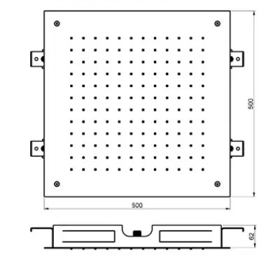 SB Square 316 Beépíthető esőzuhany 50x50cm PVD réz 1208955321