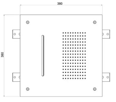 SB Square 316 Esőzuhany beépíthető hullámszóróval 38x38cm PVD réz 1208955324