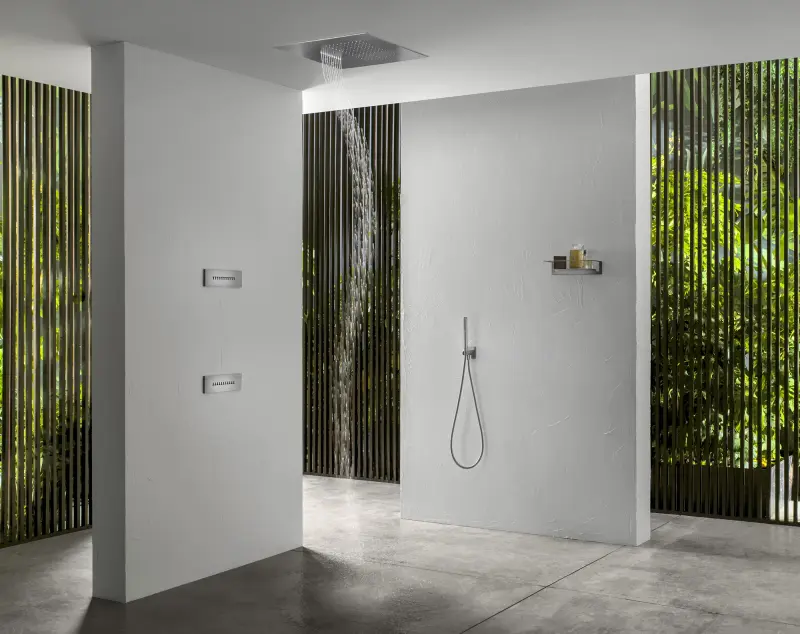 SB Square 316 beépíthető esőzuhany hullámspray-el 38x38cm PVD arany 1208955325