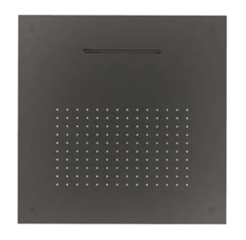 SB Square 316 beépített esőzuhany hullámsugárral 38x38cm PVD gun metal 1208955326