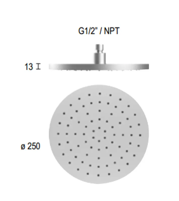 SB Round 316 Esőzuhany fejzuhany 25cm PVD arany 1208955348