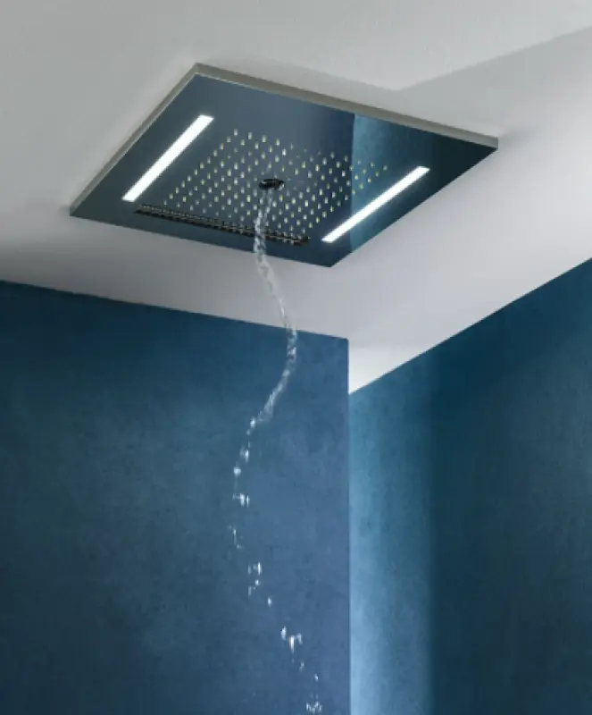 SB Wire-Twist Inbouw Regendouche met chromotherapie verlichting mat zwart 1208955378