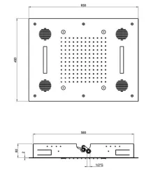 SB Sound & Colour Beépíthető esőzuhany hanggal PVD arany 1208955392