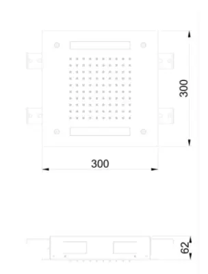 SB Easy Inbouw Regendouche 30x30cm PVD Goud met Verlichting 1208955442