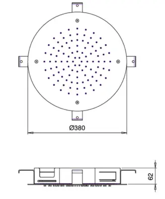 SB Round Chromotherapy Regendouche inbouw volledig RVS 1208955468