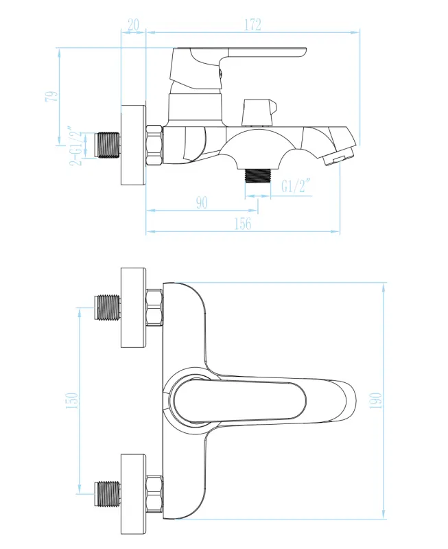 Aquadesign Tours fürdőszoba csaptelep, matt fekete