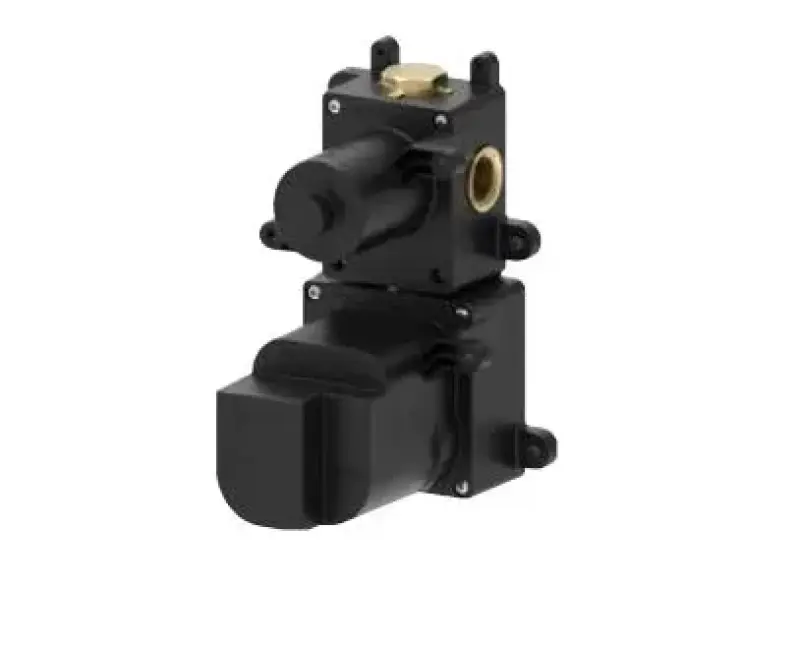 SB Round Zuhanyszett, kefélt rozsdamentes acél 316 beépített komplett