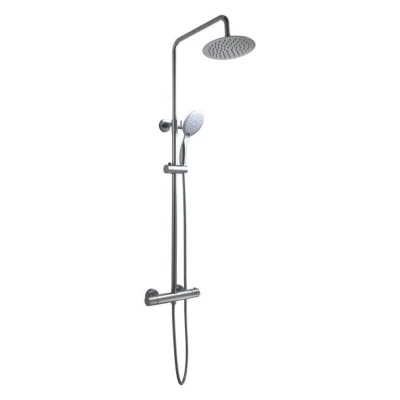 Aquadesign Valence felépített zuhanykészlet termosztáttal és esőzuhannyal, króm