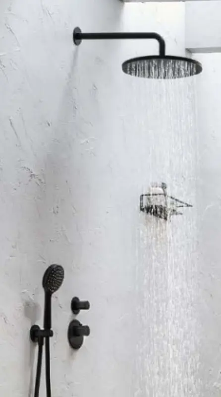 SB Round Sárgaréz Esőzuhany fejzuhany 30 cm Matt Fekete 1208955622