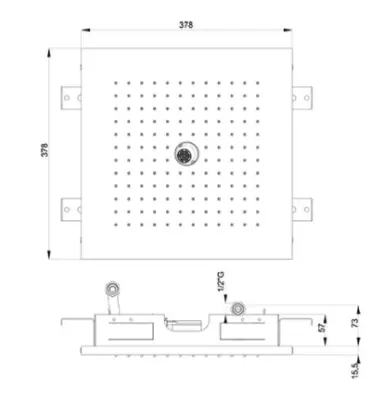 SB inbouw regendouche met twist straal 38cm vierkant volledig RVS 1208955626