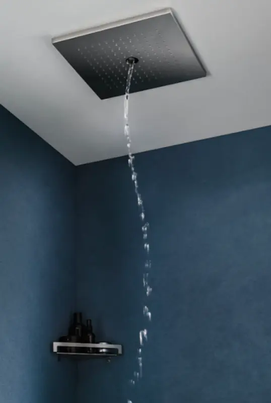 SB Esőzuhany csavaros vízsugárral 38 cm négyzet PVD Fegyverfém 1208955631