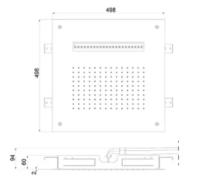 SB Wire Temptation XL Beépített Kétsugaras Esőzuhany Matt Fekete 1208955672