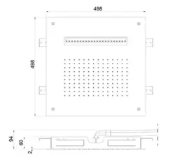 SB Wire Temptation XL Beépített Kétsugaras Esőzuhany Matt Fehér 1208955673