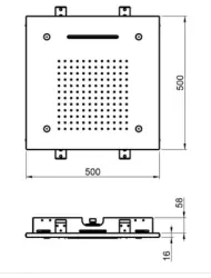 SB Temotion Beépített Esőzuhany 3 sugárral PVD Arany 1208955697