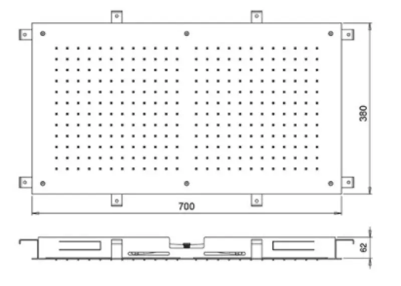 SB Temptation Inbouw Regendouche rechthoek 700x380mm PVD Koper 1208955703