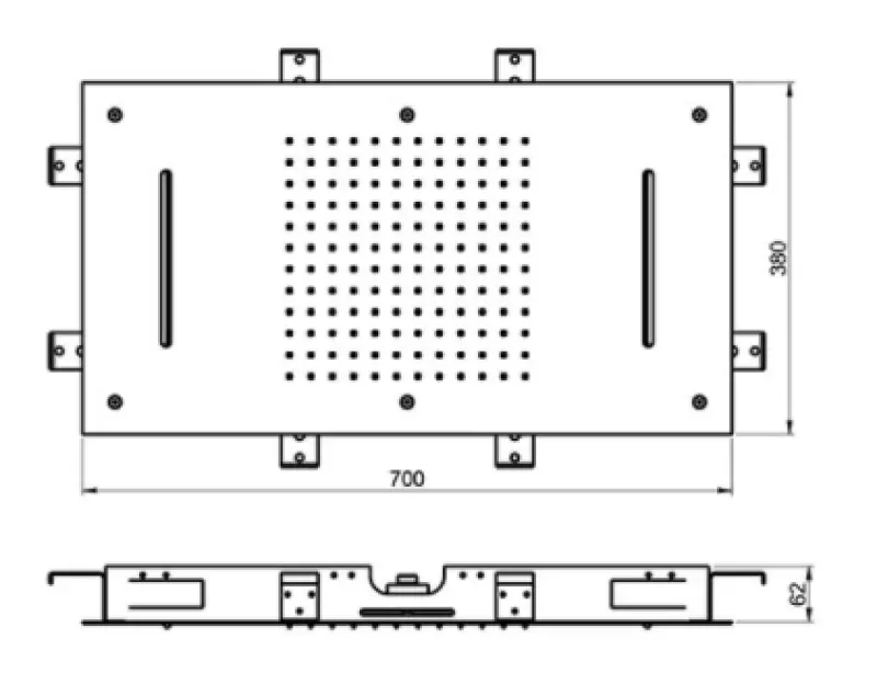 SB Temptation XXL Beépíthető esőzuhany téglalap alakú, 2 sugár, matt fehér, 1208955707
