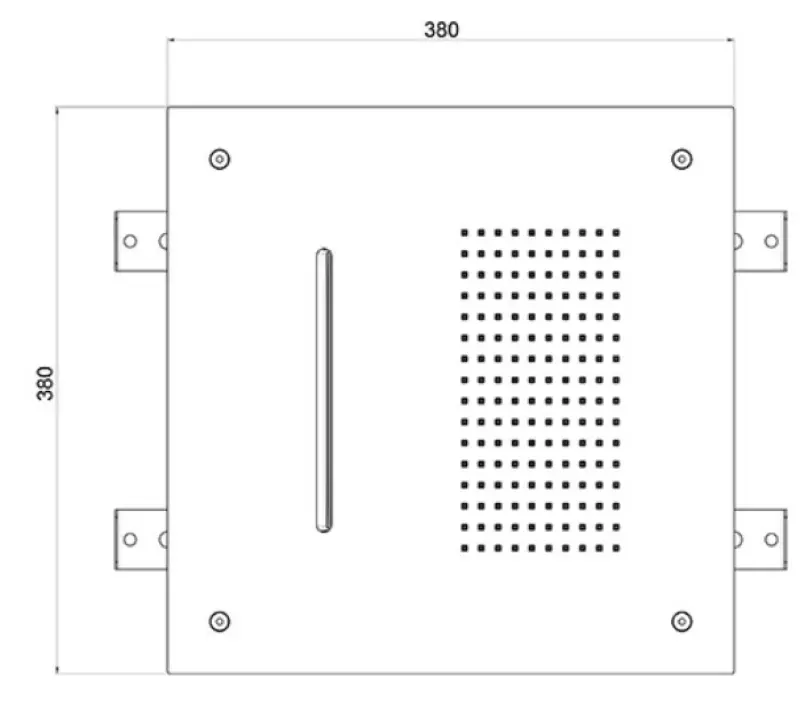 SB Square Beépíthető Esőzuhany 2 fúvókás Matt Fehér 1208955756