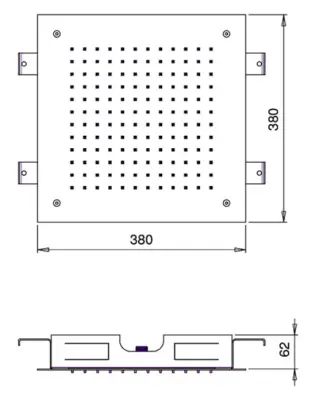 SB Temptation Inbouw regendouche vierkant 38x38cm Mat Wit 1208955762