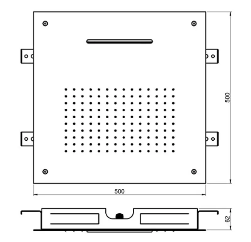 SB Square XL Beépíthető Esőzuhany Kétállású Matt Fehér 1208955768