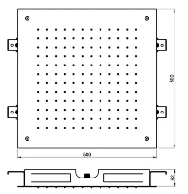 SB Temptation inbouw regendouche vierkant 50x50cm volledig RVS 1208955773