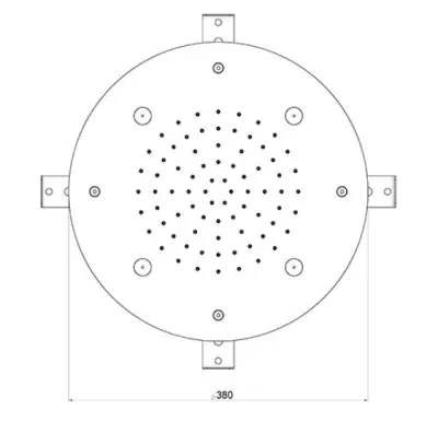 SB Round Mist Beépíthető esőzuhany, teljesen rozsdamentes acél, 1208955787