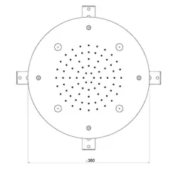 SB Round Mist Esőzuhany beépíthető Matt Fekete 1208955788