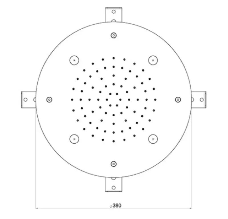 SB Round Mist Esőzuhany beépíthető Matt Fekete 1208955788