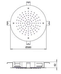SB Round Temptation Inbouw Regendouche 38 cm volledig RVS 1208955798