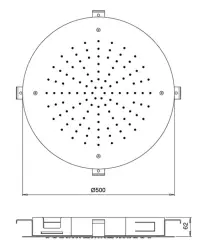 SB Round Temptation Inbouw Regendouche 50 cm volledig RVS 1208955805