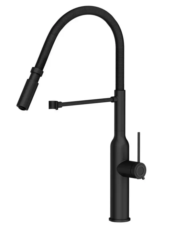 Quadri Stamford magas konyhai csaptelep rugalmas kifolyóval, matt fekete 1208956079
