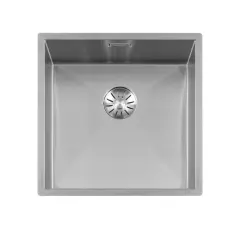Lorreine 42WT werkblad RVS spoelbak 42x42cm voor inbouw in keramiek of natuursteen 1208956234