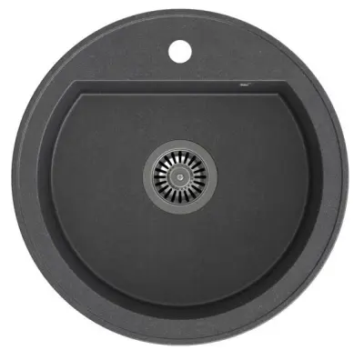 Quadri Norwich Antracit Gránit Kerek Mosogató 51 cm Felépítés - 1208956316