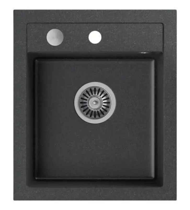 Quadri Londen gránit antracit mosogató 43x50 cm csaptelep nyílással 1208956318