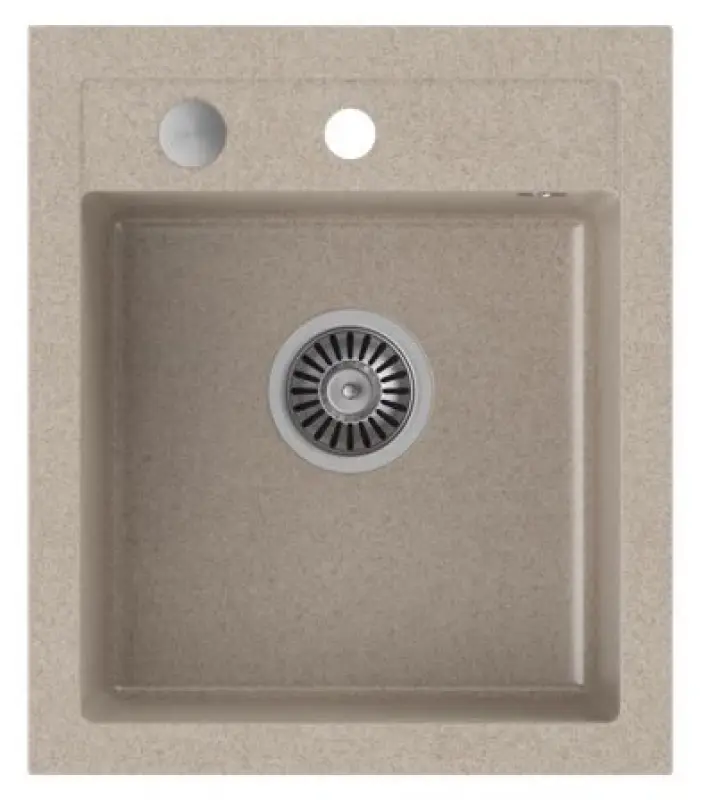 Quadri Londen gránit homok bézs mosogató 43x50 cm csaptelephellyel 1208956319
