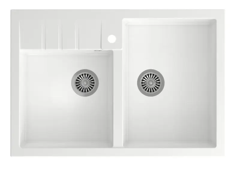 Quadri Minister Kettős Mosogató Fehér Vidéki Stílus 90x62cm 1208956327