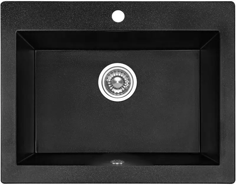 Aquadesign boerderij spoelbak van graniet inbouw of opbouw antraciet 58x49cm 1208956330