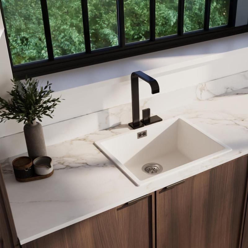 Witte spoelbak 50x40 cm onderbouw, opbouw en vlakbouw met roestvrijstalen plug 1208956397

In het Hongaars:
Fehér mosogató 50x40 cm alsószekrénybe, munkalapra és síkba építhető rozsdamentes a