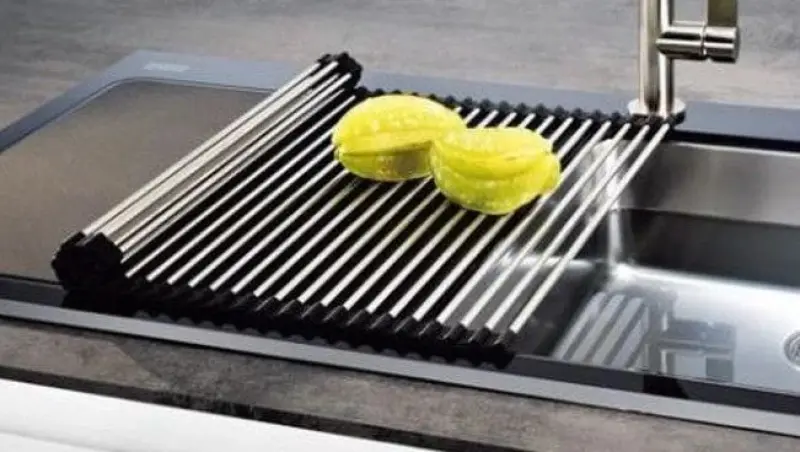 Quadri RVS Görgős matrac mosogatóhoz és alá 43 x 32 cm 1208956470