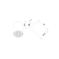 SB Round 316 Beam zuhanyfej 10 cm PVD kefe réz 1208956670