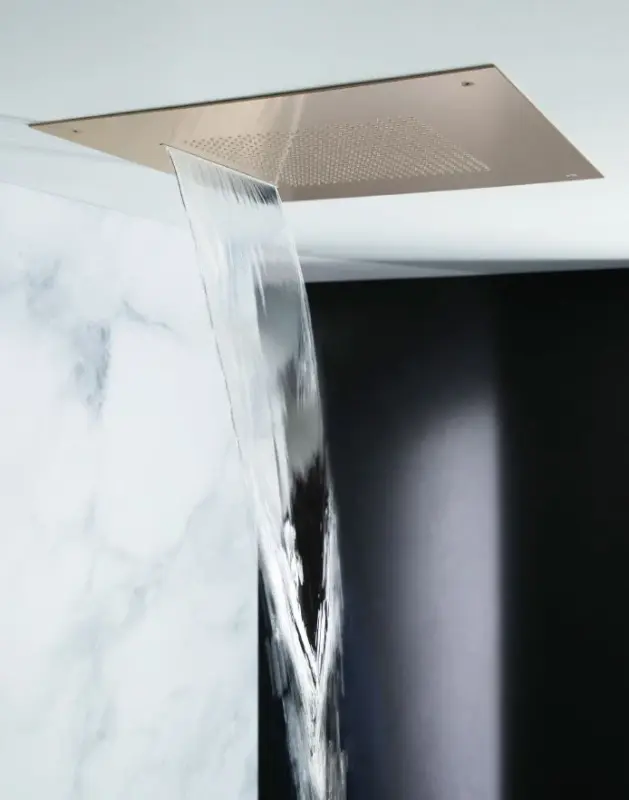 SB Square 316 Beépíthető Esőzuhany Velvet Temptation és Vízesés Kefélt PVD Réz 1208956751