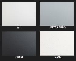 Zwarte inbouw spoelbak 58x53cm met kraangat en zwarte plug 1208956761