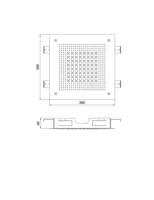 SB Square 316 Beépíthető Esőzuhany Velvet Temptation Kettős áramlású, kefélt PVD fekete 1208956769