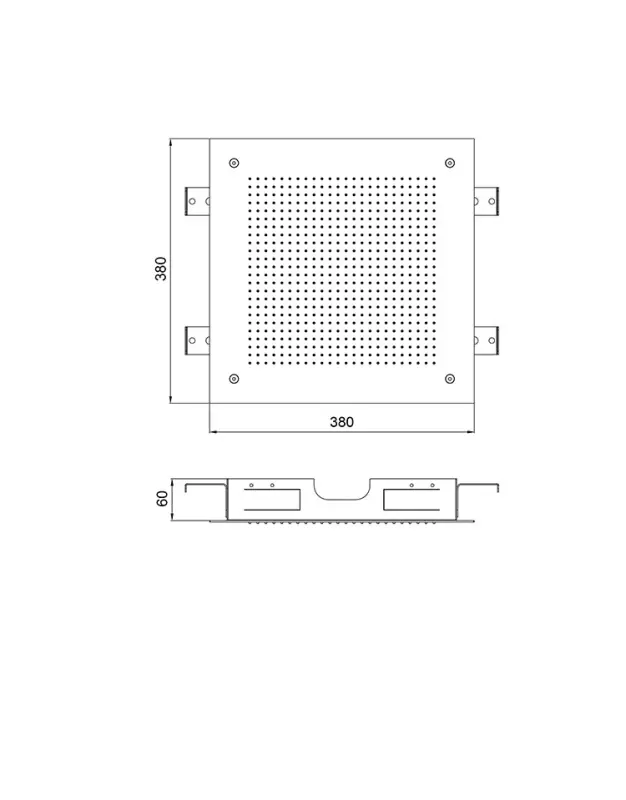 SB Square 316 Beépíthető Esőzuhany Velvet Temptation matt fekete 1208956774