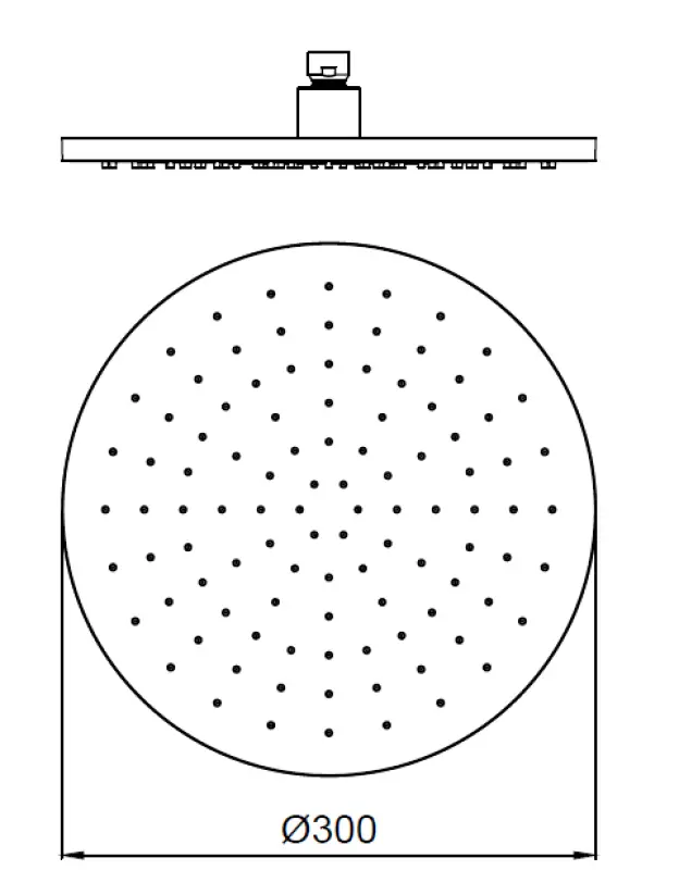 SB Round Beépített Zuhanyszett teljes, kefélt rozsdamentes acél 1208956785